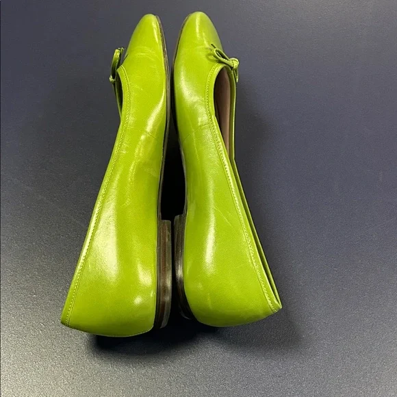 Talbots Lime Green Leather Ballet Flats - Picture 5 of 6